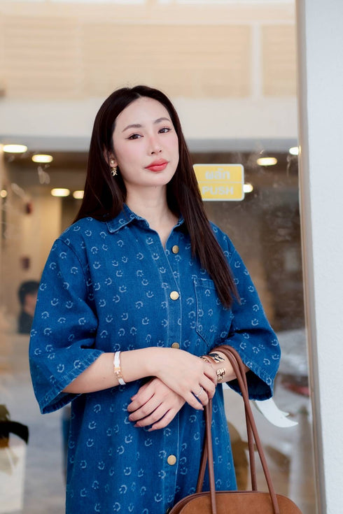 Oversize Denim Shirt Dress